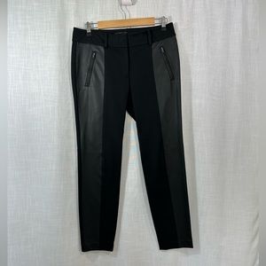 Ann Taylor black leather sectioned pants
